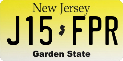NJ license plate J15FPR