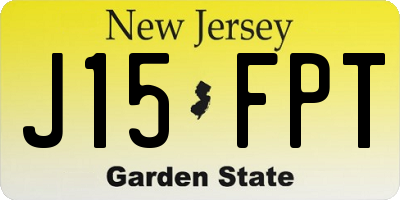 NJ license plate J15FPT