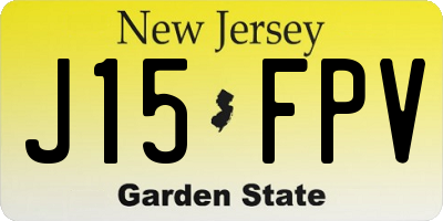 NJ license plate J15FPV