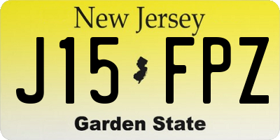 NJ license plate J15FPZ