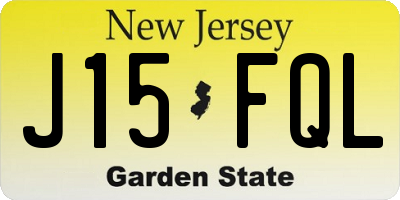 NJ license plate J15FQL