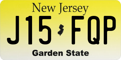 NJ license plate J15FQP