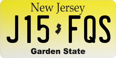 NJ license plate J15FQS