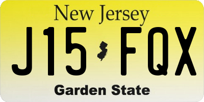 NJ license plate J15FQX
