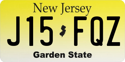 NJ license plate J15FQZ