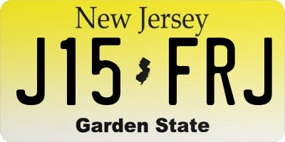 NJ license plate J15FRJ