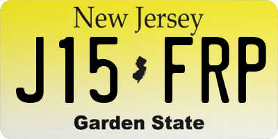 NJ license plate J15FRP