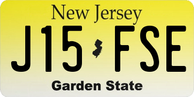 NJ license plate J15FSE