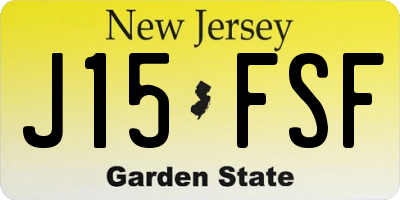 NJ license plate J15FSF