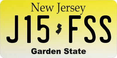 NJ license plate J15FSS