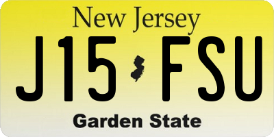 NJ license plate J15FSU