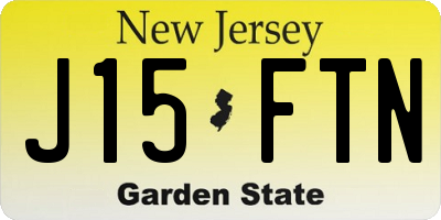 NJ license plate J15FTN