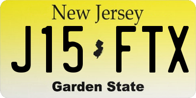 NJ license plate J15FTX