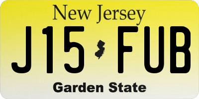 NJ license plate J15FUB