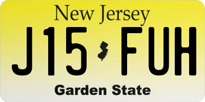NJ license plate J15FUH