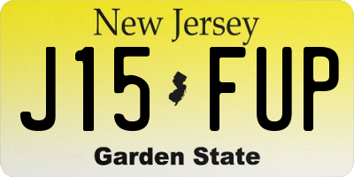 NJ license plate J15FUP