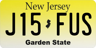 NJ license plate J15FUS