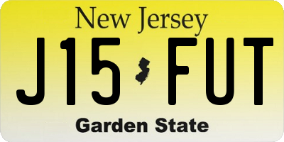 NJ license plate J15FUT