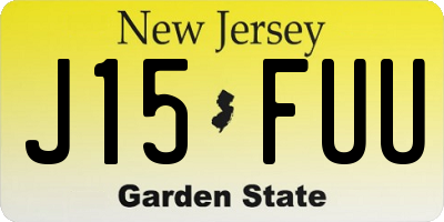 NJ license plate J15FUU