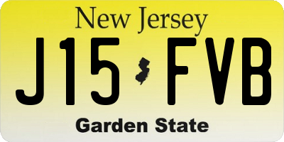 NJ license plate J15FVB