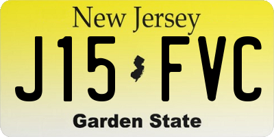 NJ license plate J15FVC