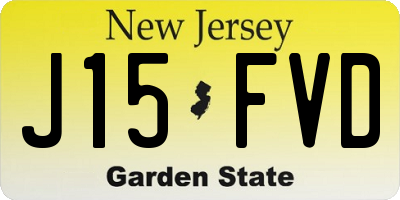 NJ license plate J15FVD