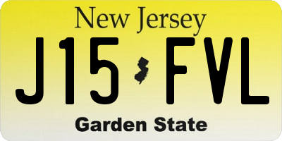 NJ license plate J15FVL