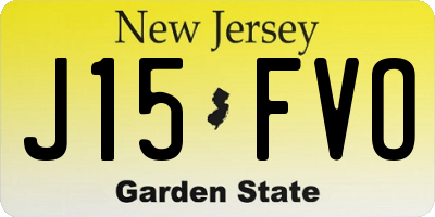 NJ license plate J15FVO