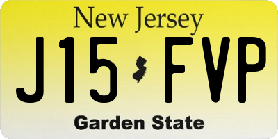 NJ license plate J15FVP