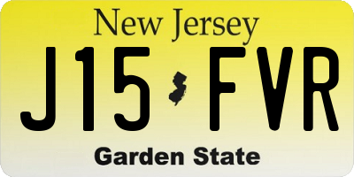 NJ license plate J15FVR