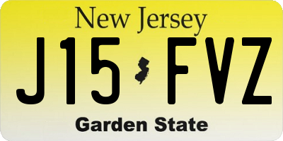 NJ license plate J15FVZ