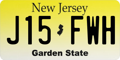 NJ license plate J15FWH