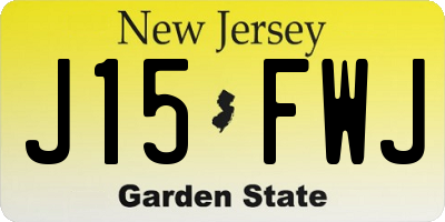 NJ license plate J15FWJ