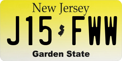 NJ license plate J15FWW