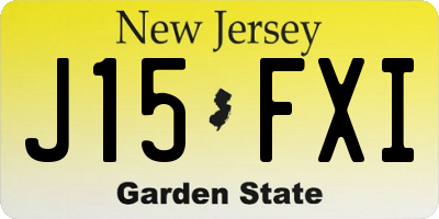 NJ license plate J15FXI