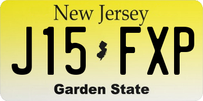 NJ license plate J15FXP