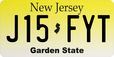 NJ license plate J15FYT