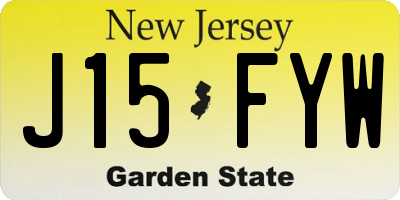 NJ license plate J15FYW