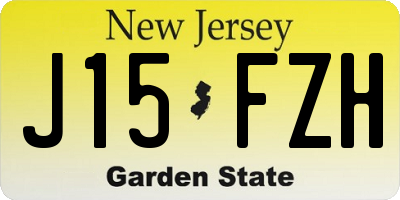 NJ license plate J15FZH