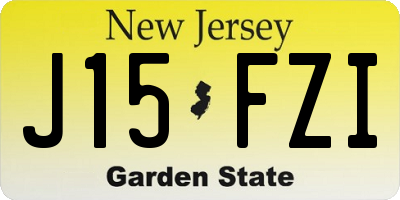 NJ license plate J15FZI