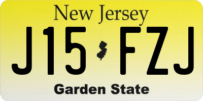 NJ license plate J15FZJ
