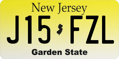 NJ license plate J15FZL