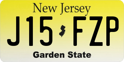 NJ license plate J15FZP