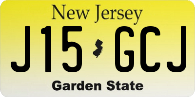NJ license plate J15GCJ