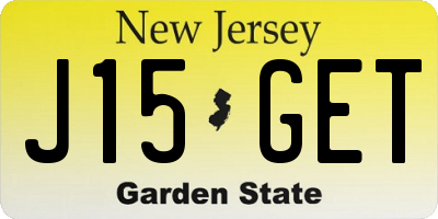 NJ license plate J15GET