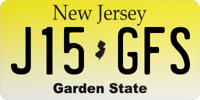 NJ license plate J15GFS