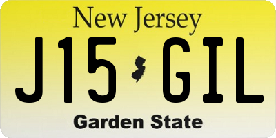NJ license plate J15GIL