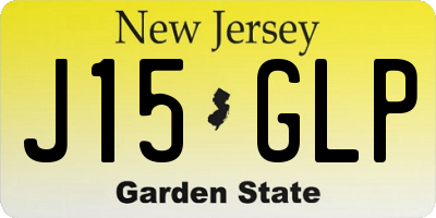 NJ license plate J15GLP