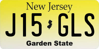 NJ license plate J15GLS