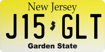 NJ license plate J15GLT